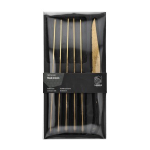 Nóż Laguiole do steków Prestige Line Style de Vie Gold Stonewash 6 szt.