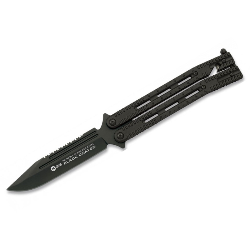 Nóż motylek K25 36214 Balisong Black