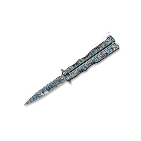 Nóż Albainox 02140 Rainblue Laser Balisong