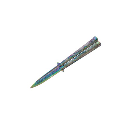 Nóż Albainox 02280 Rainbow Scorpion Balisong