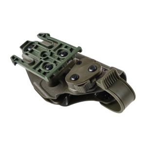 Kabura Doubletap OWB Strighter SLS z QLS VIS 100 pas na udo, oliwkowa