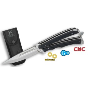 Nóż K25 02263 Balisong CNC Blade Ball Bearing