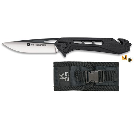 Nóż K25 25242 Tactical CNC XL Black G10