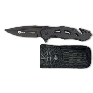 Nóż K25 25002 Tactical Black G10 CF