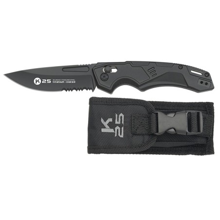 Nóż K25 25245 Black Aluminium Titanium Coated