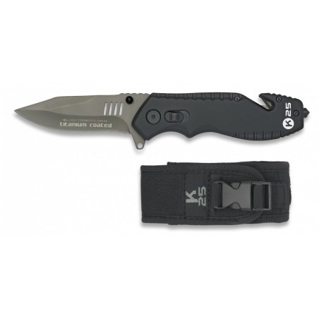 Nóż K25 19801 Tactical Black Aluminium