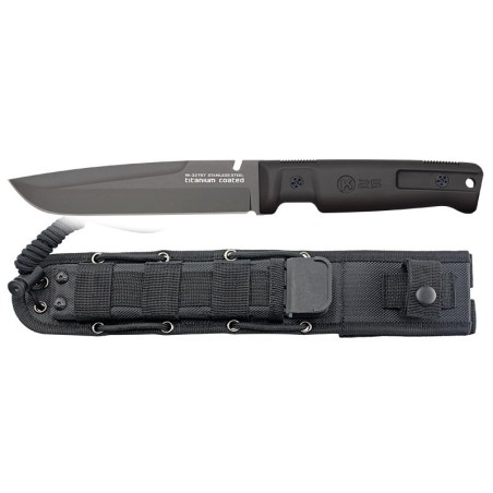 Nóż K25 32757 Tactical Black Rubber TC