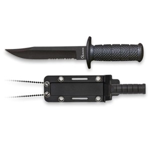 Nóż Albainox 32872 Tactical Neck Black ABS