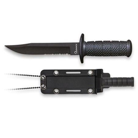 Nóż Albainox 32872 Tactical Neck Black ABS