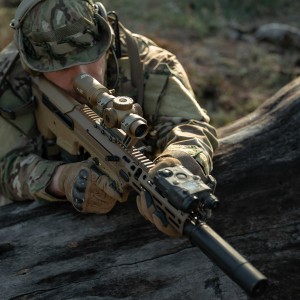 Luneta celownicza Primary Arms Compact PLx-1-8x24 FFP RDB ACSS Raptor 5.56/.308 Yard G2 Reticle - FDE