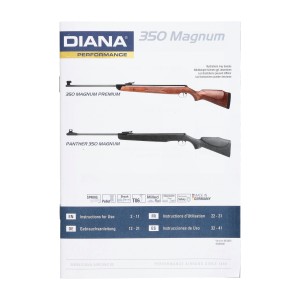Wiatrówka Diana 350 Magnum Premium drewno 4,5 mm- wersja z przyrządami światłowodowymi