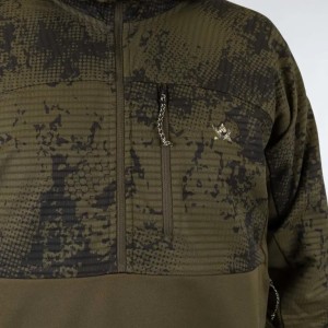 BLUZA ALASKA myśliwska, lekka kurtka Hunter Active Ms Hoodie Night Green Blur cienka bluza techniczna