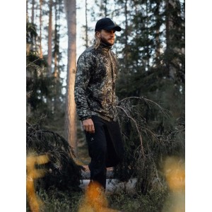 KURTKA ALASKA myśliwska, bluza Hunter Active Ms Hybrid BlindTech Forest z ociepleniem