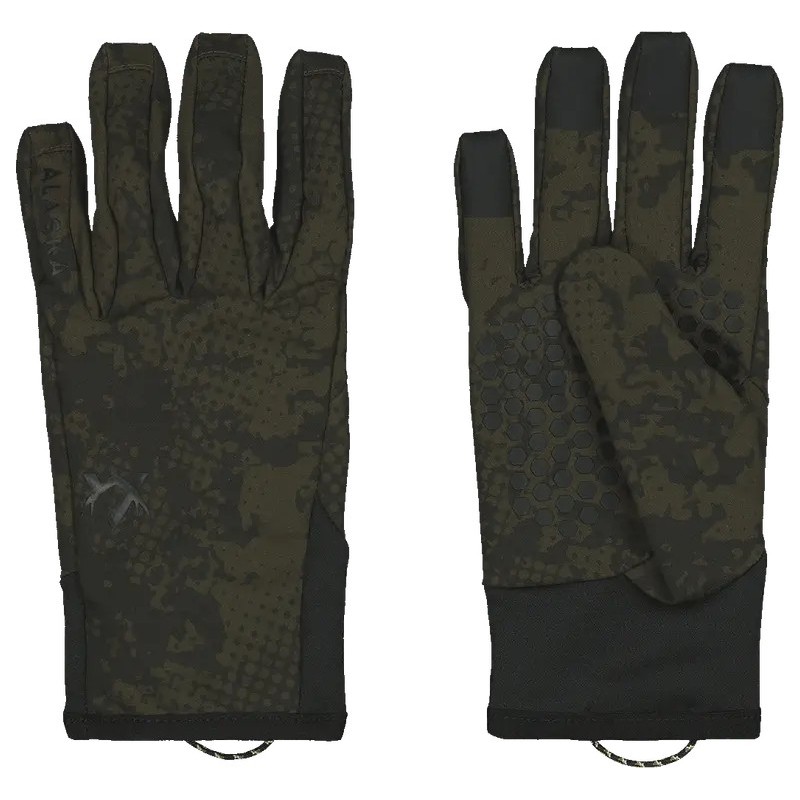 RĘKAWICZKI ALASKA myśliwskie Chaser Stretch Night Green Blur elastyczne softshell