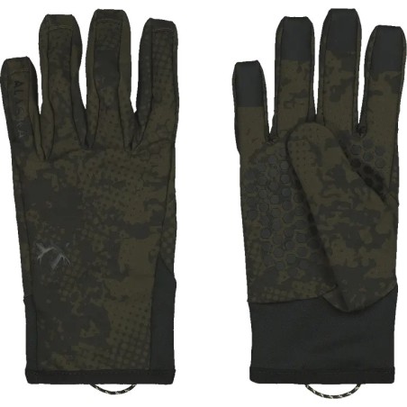 RĘKAWICZKI ALASKA myśliwskie Chaser Stretch Night Green Blur elastyczne softshell