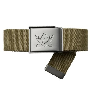 PASEK ALASKA z metalową klamrą z logo producenta w kolorze Gravel