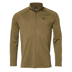 KOSZULKA ALASKA myśliwska T-shirt, CoolDry MS Half-Zip Top Gravel techniczna z długim rękawem