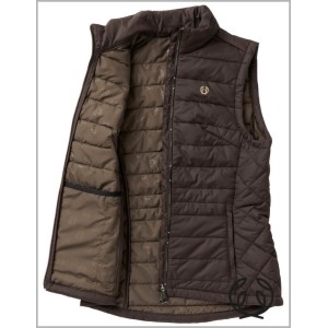KAMIZELKA Chevalier Quintin Padded Leather Brown ocieplana