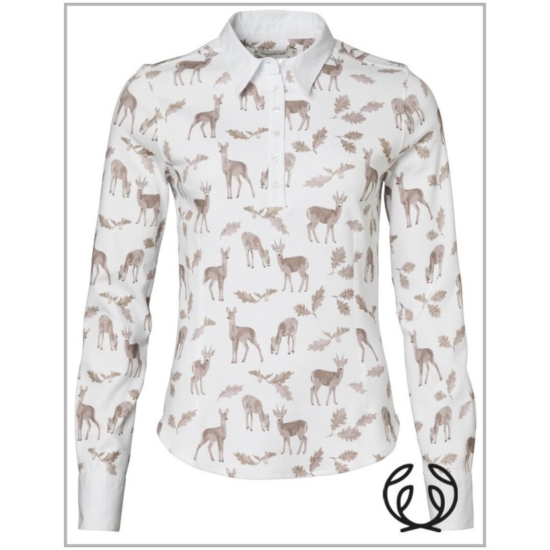 KOSZULA Chevalier damska Leslie Half Placket Jersey Shirt Women Oh Deer Pink
