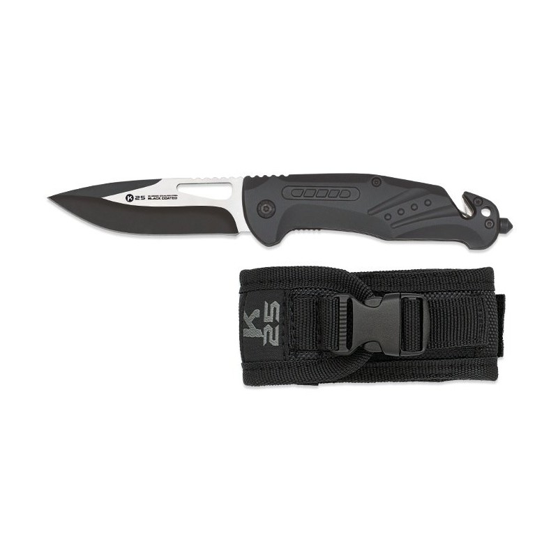 Nóż K25 25008 Tactical Black Aluminium