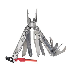 Multitool Azymut Giewon FS - 19 narzędzi, krzesiwo + gwizdek + kabura