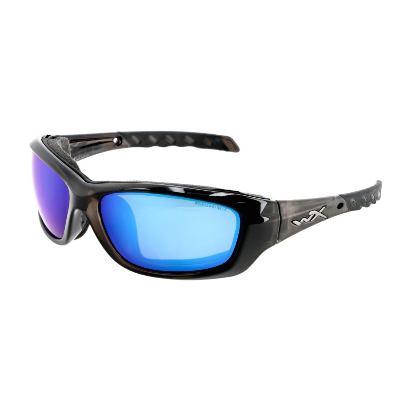 Okulary polaryzacyjne Wiley X Gravity Captivate CCGRA19, niebieskie lustro, czarne oprawki