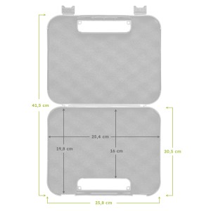 Kufer transportowy na pistolet Megaline 24,5x17,8x3,9 cm, czarny