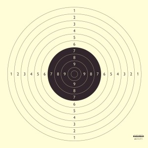 Tarcza strzelecka Olimpijka LUX - pakiet 50 szt. pistolet sportowy