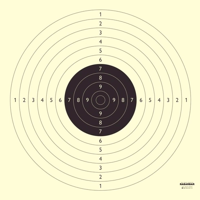 Tarcza strzelecka Olimpijka LUX - pakiet 50 szt. pistolet sportowy