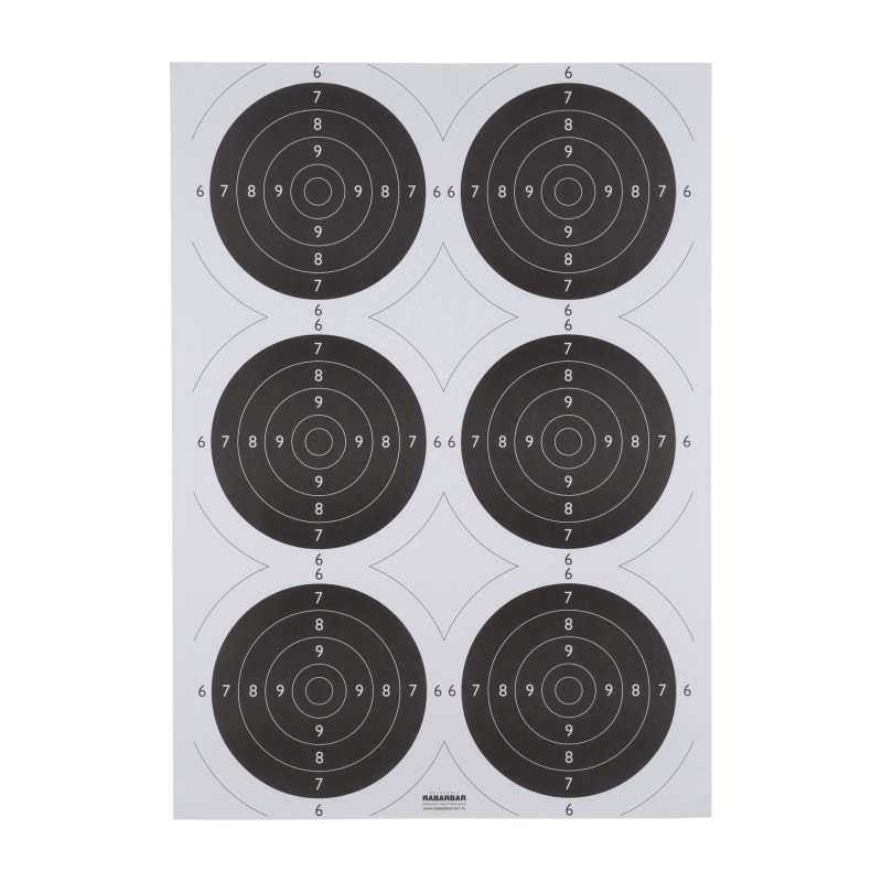 Tarcza strzelecka TS-2x6 do treningu pistoletowego (50 szt.)