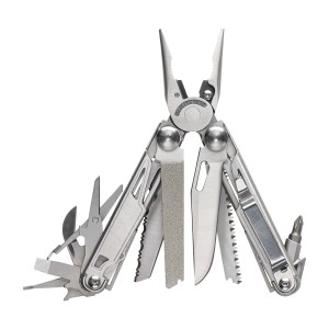 Multitool Azymut Giewon z kaburą – 14 funkcji, stal nierdzewna