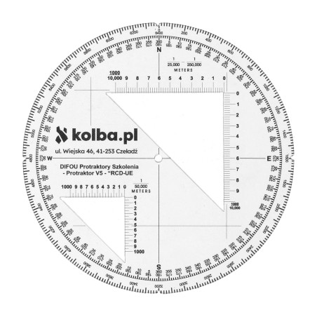 Protraktor kątomierz mapowy V5