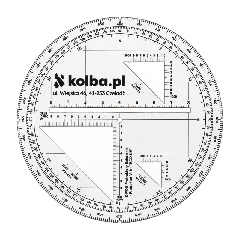 Protraktor kątomierz mapowy V10