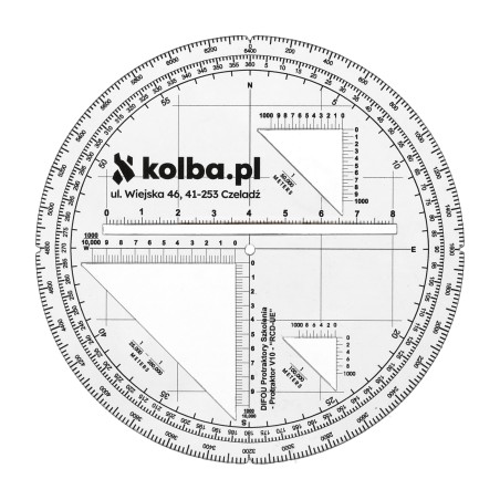Protraktor kątomierz mapowy V10