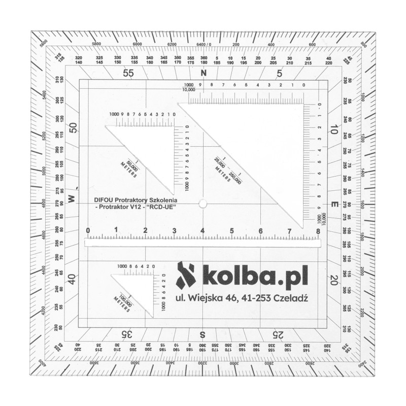 Protraktor kątomierz mapowy V12