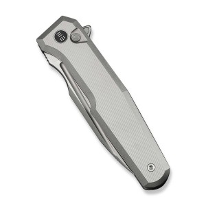 Nóż WE Knife Dressytak M390 Gray Titanium