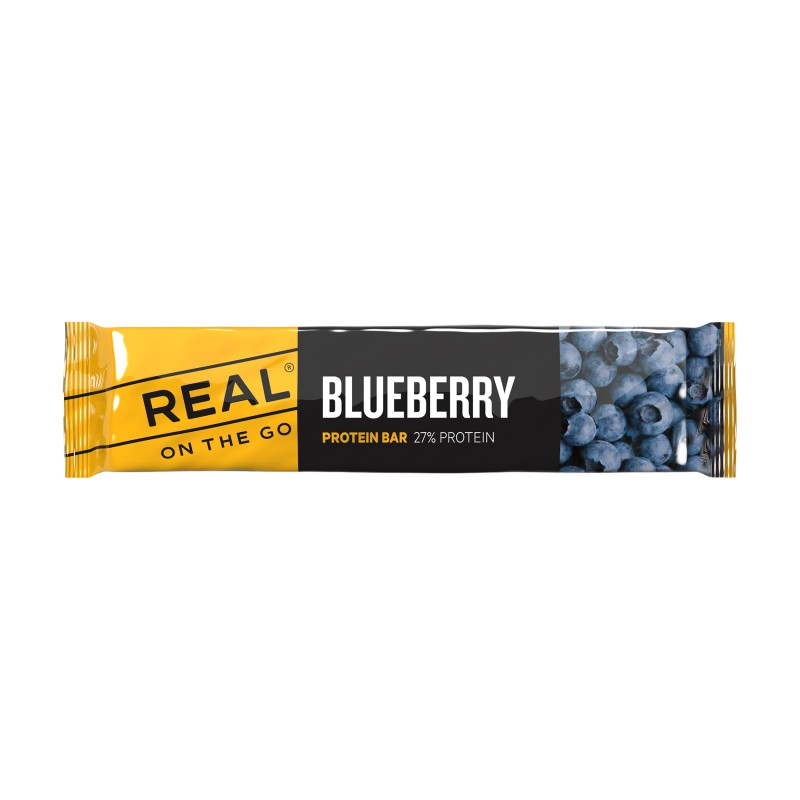 Baton proteinowy Real Turmat Protein Bar Blueberry 40 g - jagodowy