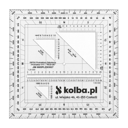 Protraktor kątomierz mapowy V11