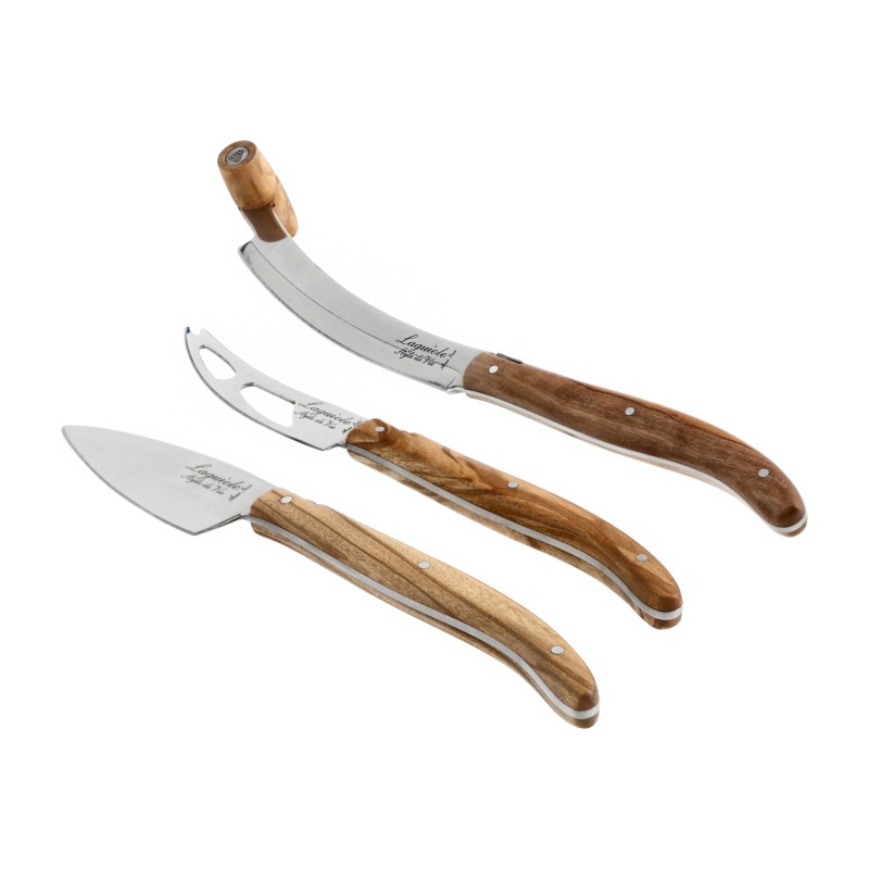Komplet noży do serów Laguiole Olive Wood V2