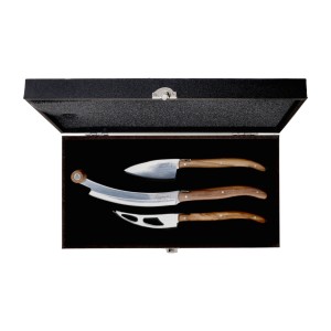 Komplet noży do serów Laguiole Olive Wood V2