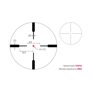 Luneta celownicza Vortex Crossfire II 1-4x24 V-Brite, tubus 30 mm