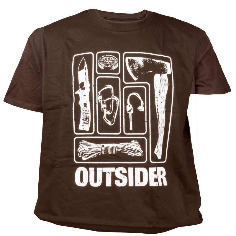 Koszulka męska TigerWood Outsider brązowa