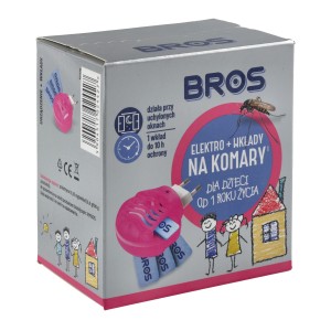 Elektro + płyn Bros na komary dla dzieci od 1 roku + wkłady 10 sztuk