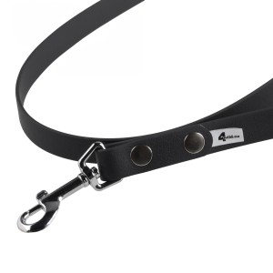 Smycz BioThane 4wild wodoodporna 150 cm czarna