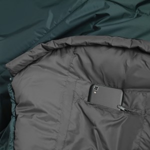 Śpiwór Alpinus Fiber Pro 800 dla leworęcznych, zielony