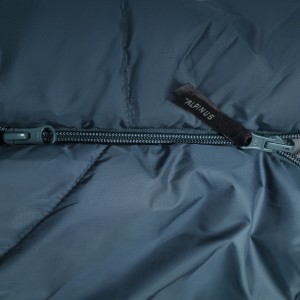 Śpiwór Alpinus Fiber Pro WS 1300 dla leworęcznych, szałwiowy