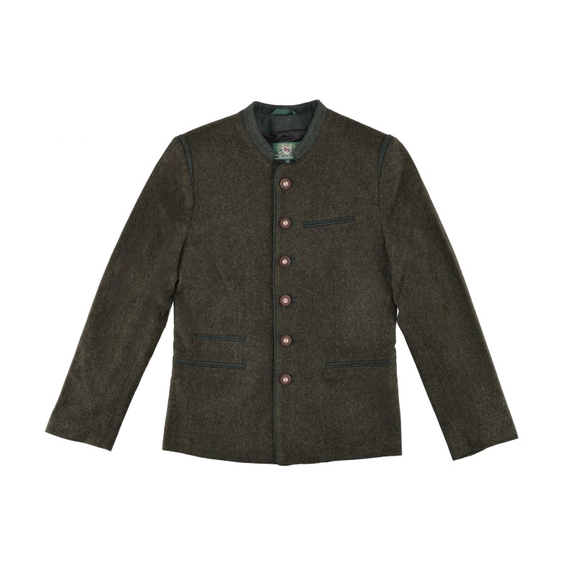 Marynarka wełniana OS-Trachten Bavarian Jacket - olive green