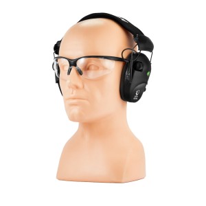 Ochronniki słuchu aktywne RealHunter ACTiVE PRO czarne + okulary