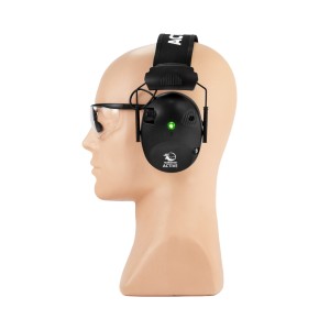 Ochronniki słuchu aktywne RealHunter ACTiVE PRO czarne + okulary