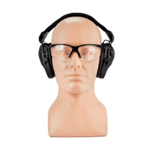 Ochronniki słuchu aktywne RealHunter ACTiVE PRO czarne + okulary